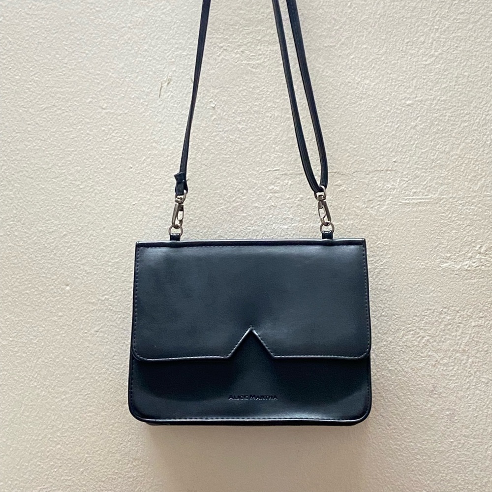 Alice Martha Black Square Mini Crossbody Bag